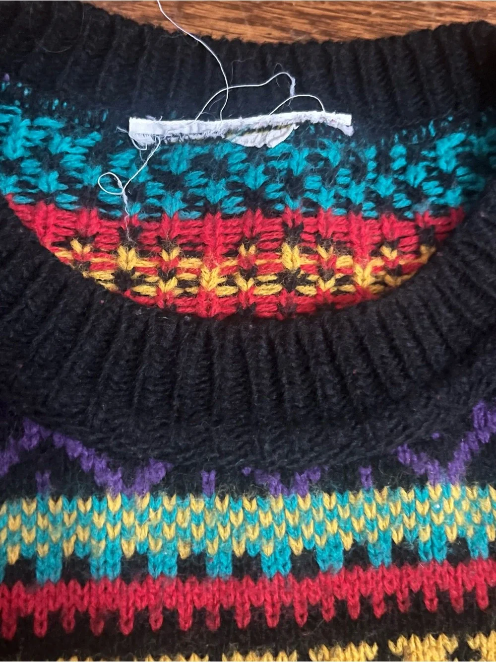 Vtg 90s sweater L XL unisex men’s womens striped Cosby oversized colorful